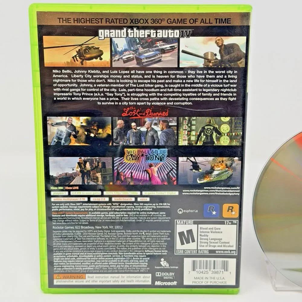 Grand Theft Auto IV Complete Edition Xbox 360 Rockstar Complete CIB Map Tested